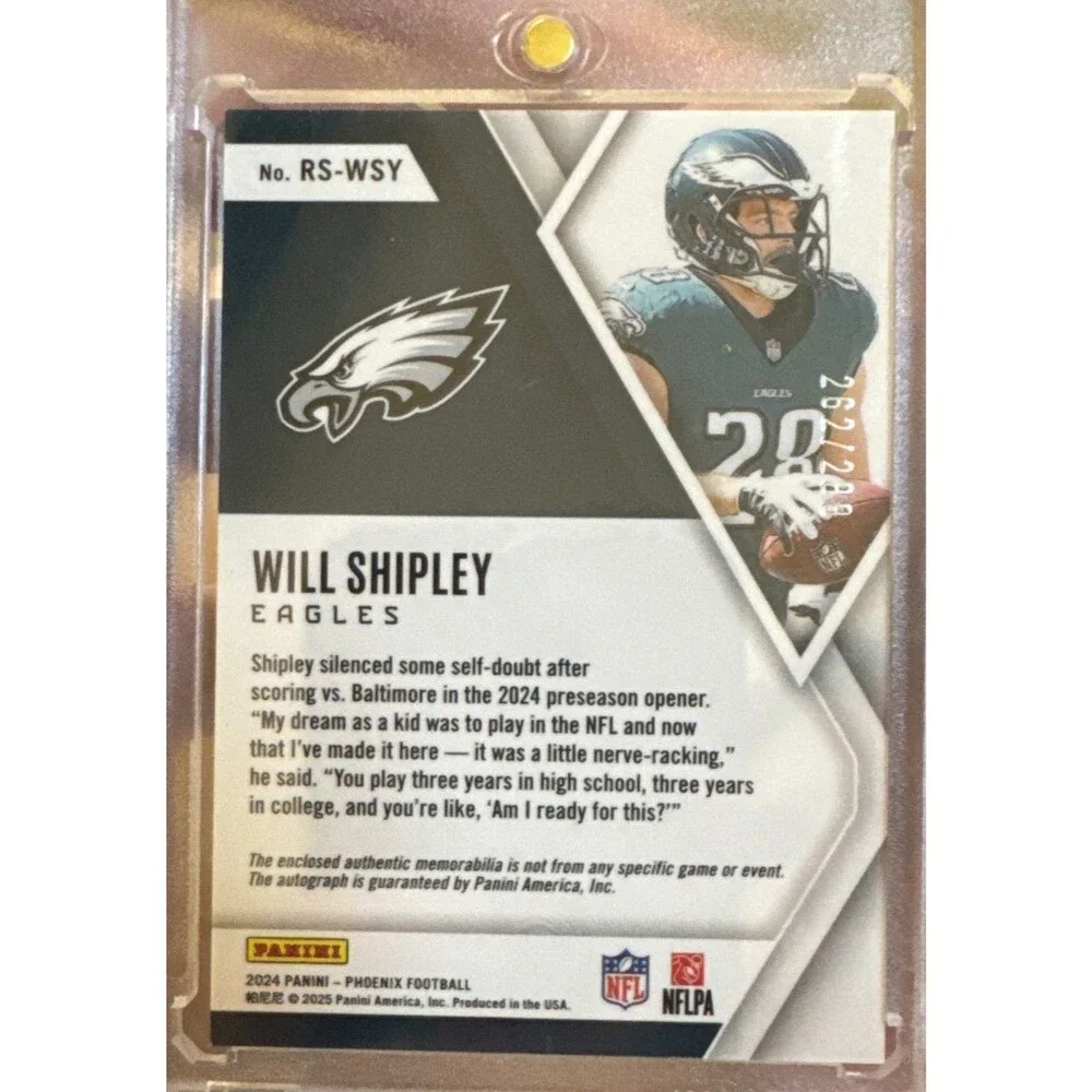 Will Shipley 2024 Panini Phoenix Rookie Silhouettes #RS-WSY /299